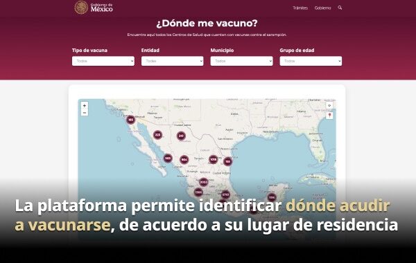 Con la plataforma ¿Dónde me vacuno? ubica los más de 21 mil puntos para vacunarte contra el sarampión