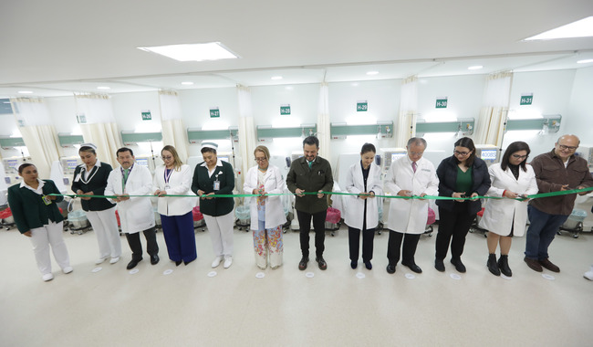 Nueva sala de Hemodiálisis en Hospital de Tlatelolco aumentará a 2 mil 592 sesiones al mes