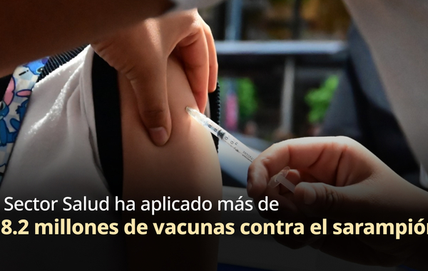Más de 18.2 millones de vacunas aplicadas como parte de la estrategia nacional contra el sarampión