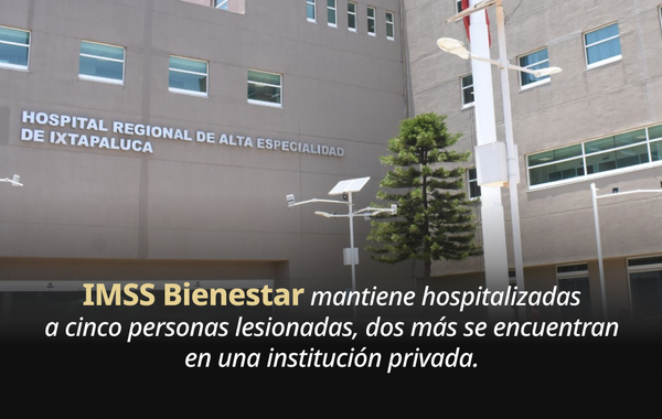 Secretaría de Salud e IMSS Bienestar brindan atención y acompañamiento a personas lesionadas en Teotihuacán