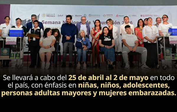 Arranca la Semana Nacional de Vacunación 2026