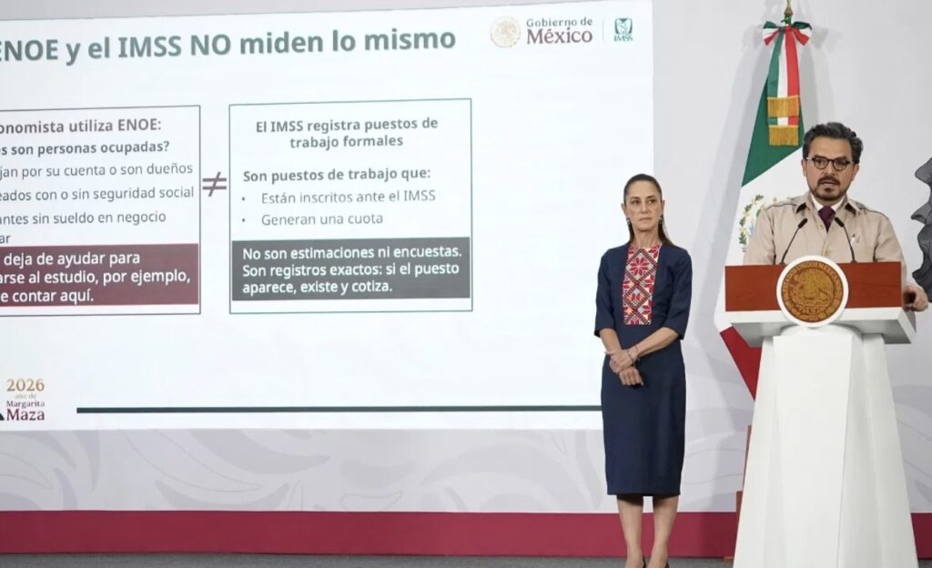 IMSS reporta alza del empleo formal; Zoé Robledo diferencia ENOE con registro nominal