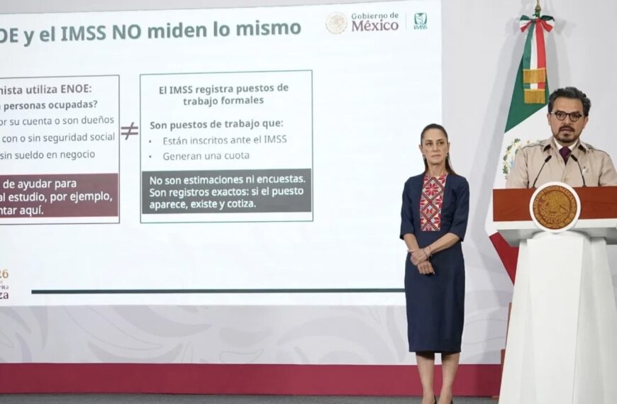 IMSS reporta alza del empleo formal; Zoé Robledo diferencia ENOE con registro nominal
