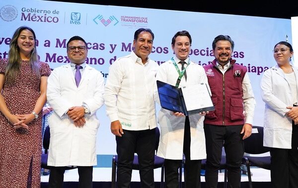 Zoé Robledo y gobernador Eduardo Ramírez dan la bienvenida a 371 médicos especialistas que se incorporan al IMSS Chiapas