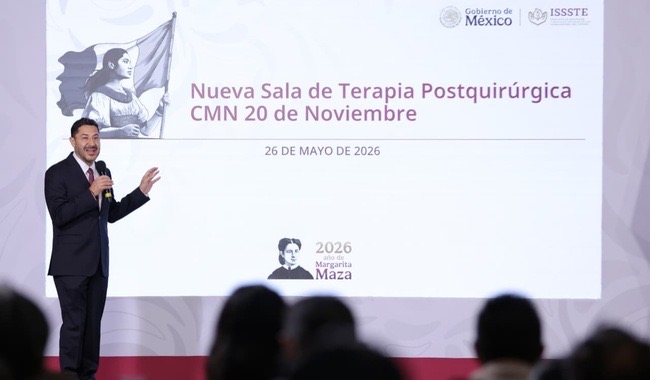 En “La mañanera del pueblo”, Martí Batres presenta nueva sala de terapia postquirúrgica del CMN “20 de Noviembre” del ISSSTE