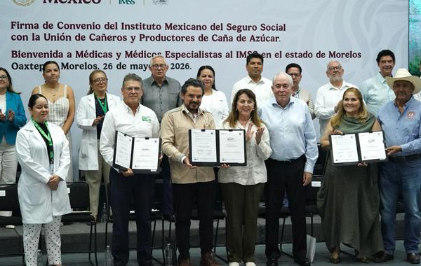 Firman IMSS, Gobierno de Morelos y organizaciones cañeras convenio de aseguramiento para trabajadores del campo
