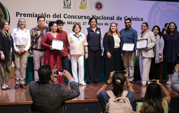Reconoce IMSS a trabajadores por su participación en el Concurso Nacional de Crónica
