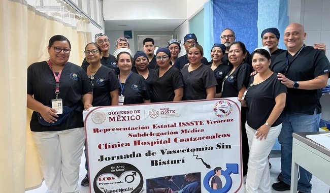 Beneficia ISSSTE a 34 derechohabientes con jornada de vasectomía sin bisturí en CH Coatzacoalcos, Veracruz