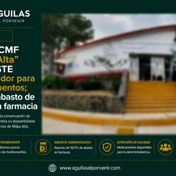 Recibe CMF “Milpa Alta” del ISSSTE refrigerador para medicamentos; reporta abasto de 99.5% en farmacia