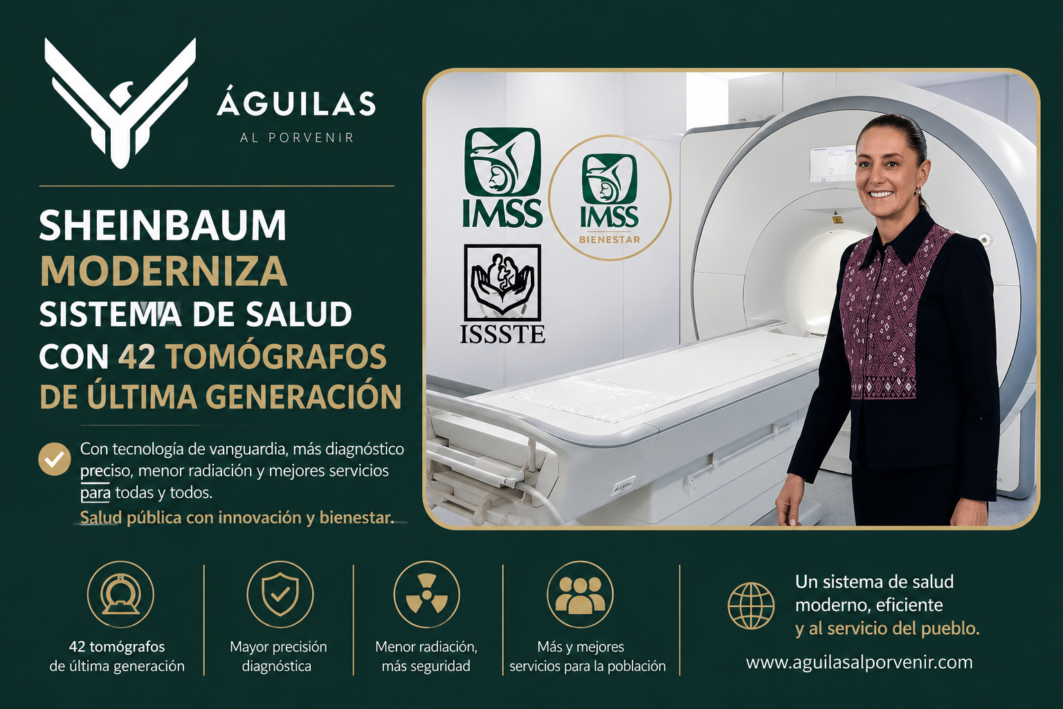 SHEINBAUM MODERNIZA SISTEMA DE SALUD CON 42 TOMÓGRAFOS DE ÚLTIMA GENERACIÓN