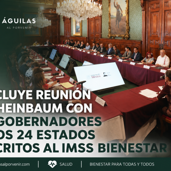 Concluye reunión de Sheinbaum con los gobernadores de los 24 estados adscritos al IMSS Bienestar