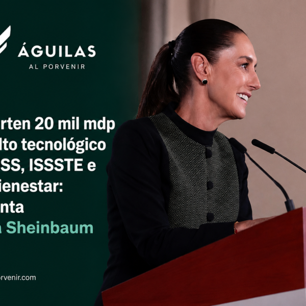 Se invierten 20 mil mdp en el salto tecnológico en el IMSS, ISSSTE e IMSS Bienestar: Presidenta Claudia Sheinbaum