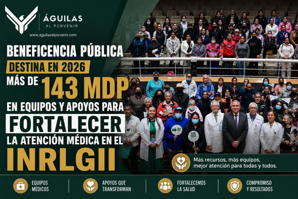 Beneficencia Pública destina en 2026 más de 143 mdp en equipos y apoyos para fortalecer la atención médica en el INRLGII