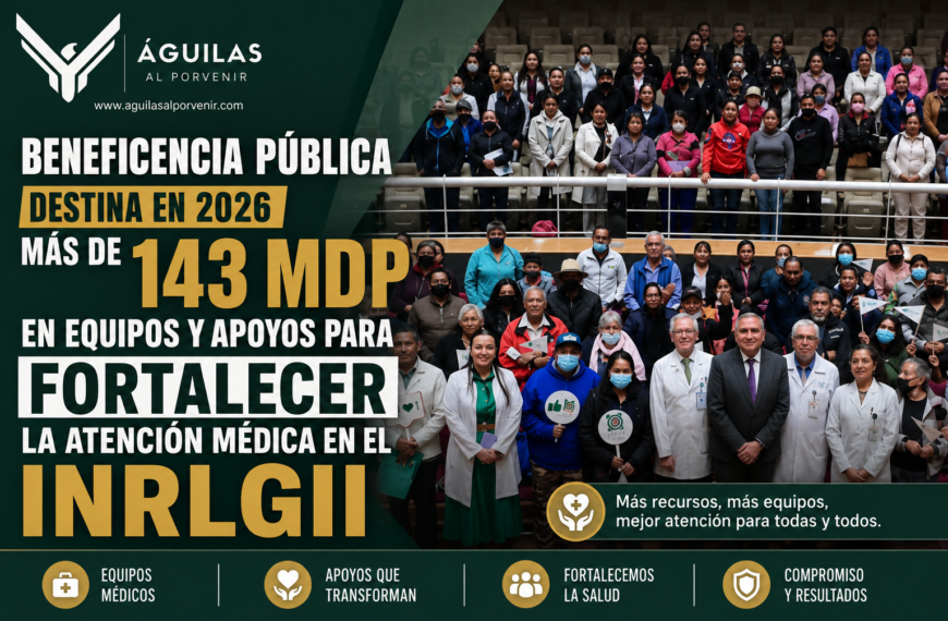 Beneficencia Pública destina en 2026 más de 143 mdp en equipos y apoyos para fortalecer la atención médica en el INRLGII