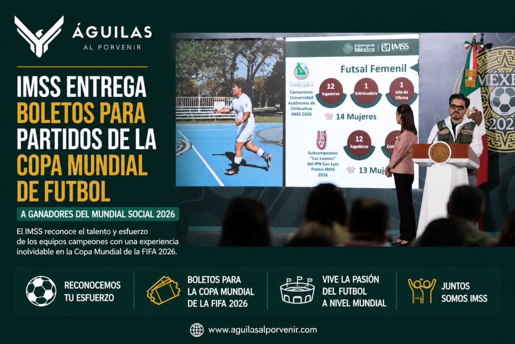 IMSS entrega boletos para partidos de la Copa Mundial de Futbol a ganadores del Mundial Social 2026