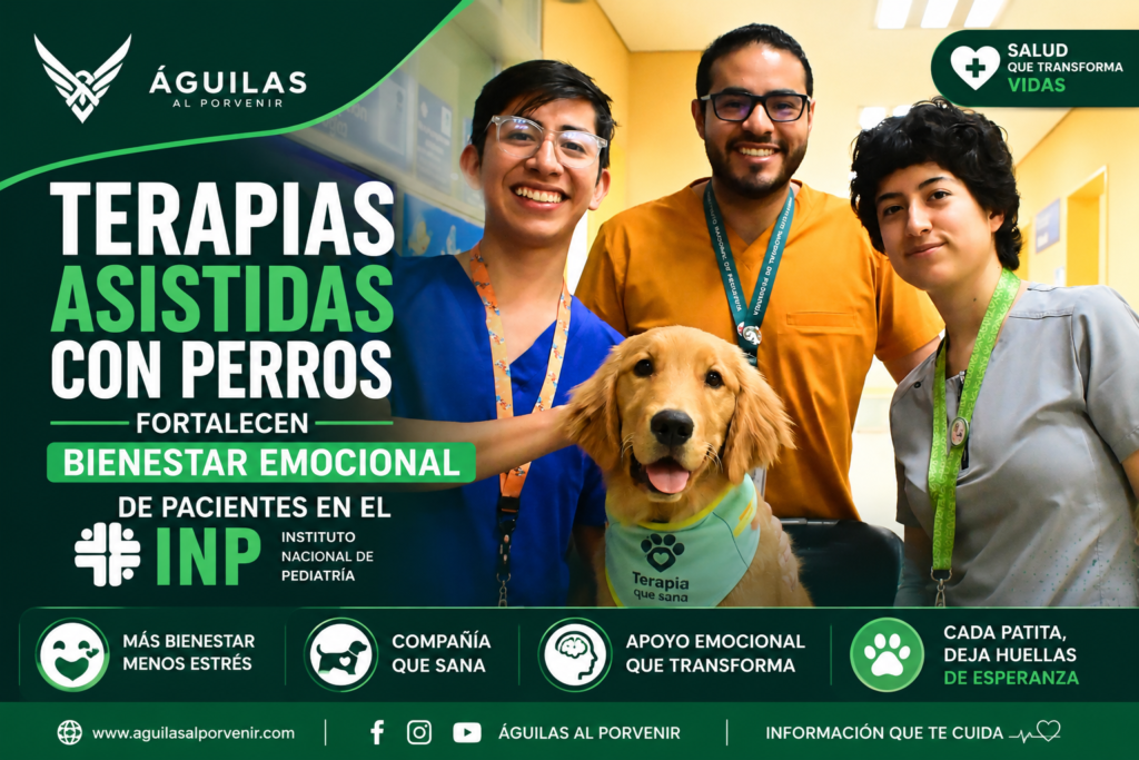 Terapias asistidas con perros fortalecen bienestar emocional de pacientes en el INP