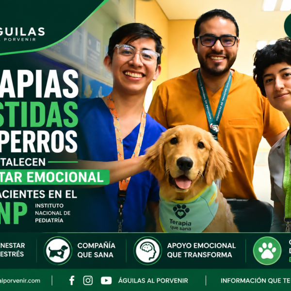 Terapias asistidas con perros fortalecen bienestar emocional de pacientes en el INP