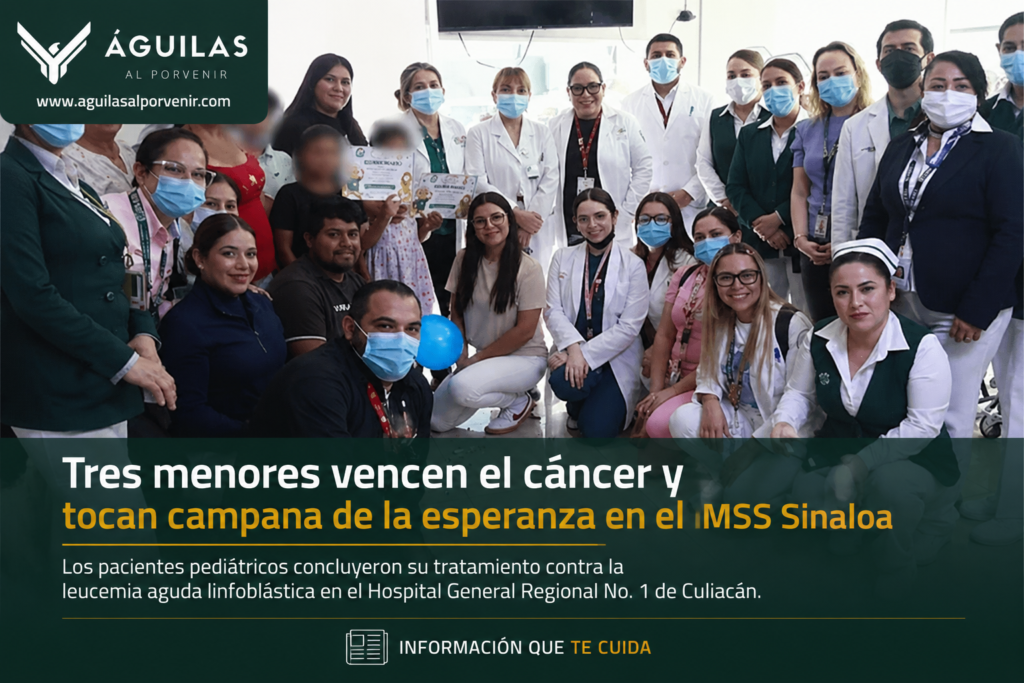 Tres menores vencen el cáncer y tocan campana de la esperanza en el IMSS Sinaloa
