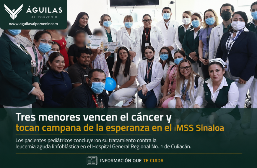 Tres menores vencen el cáncer y tocan campana de la esperanza en el IMSS Sinaloa