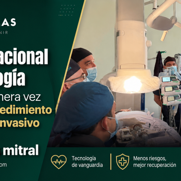 Instituto Nacional de Cardiología realiza por primera vez en México procedimiento mínimamente invasivo para tratar insuficiencia mitral