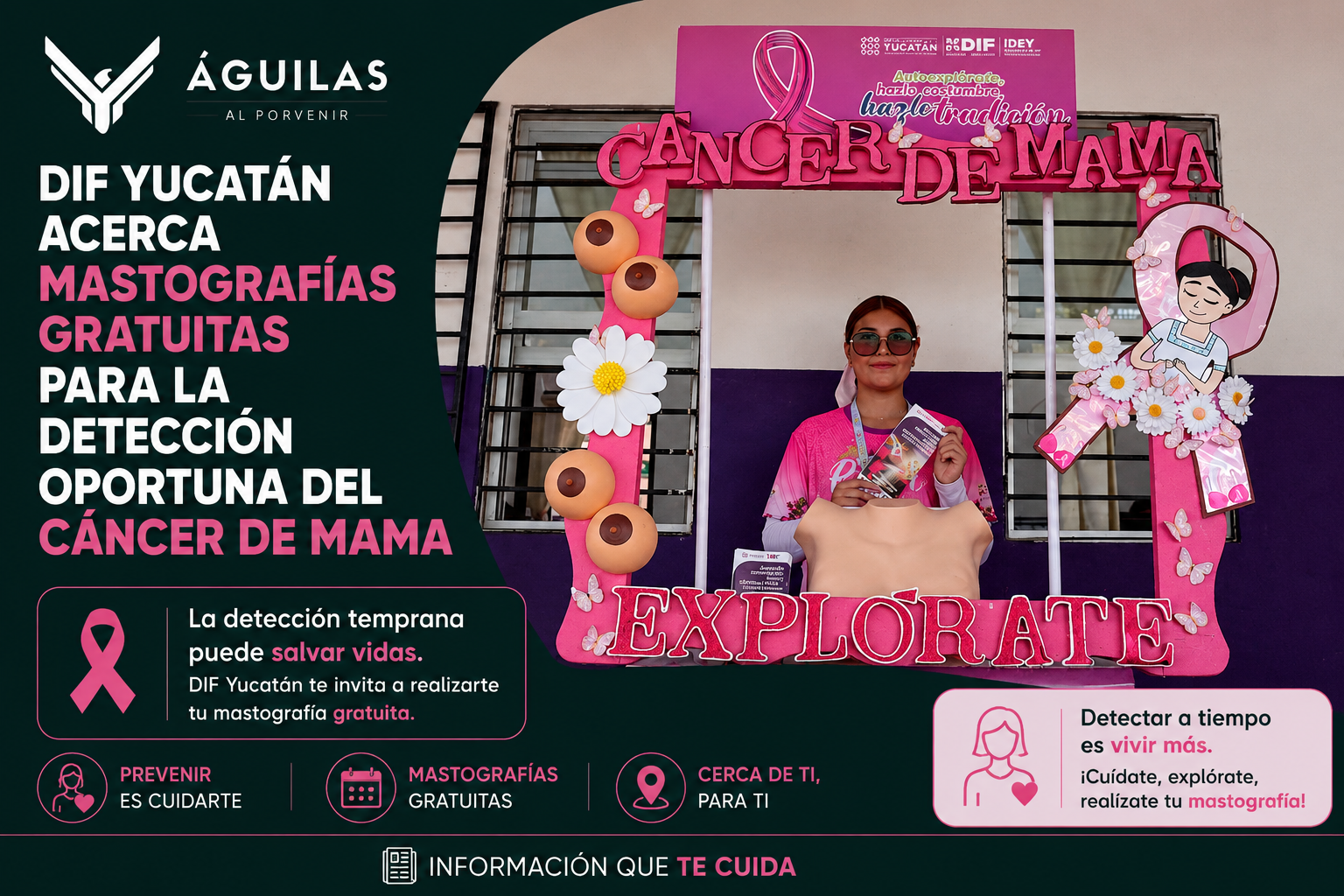 DIF Yucatán acerca mastografías gratuitas para la detección oportuna del cáncer de mama