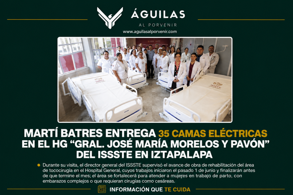 Martí Batres entrega 35 camas eléctricas en el HG “Gral. José María Morelos y Pavón” del ISSSTE en Iztapalapa