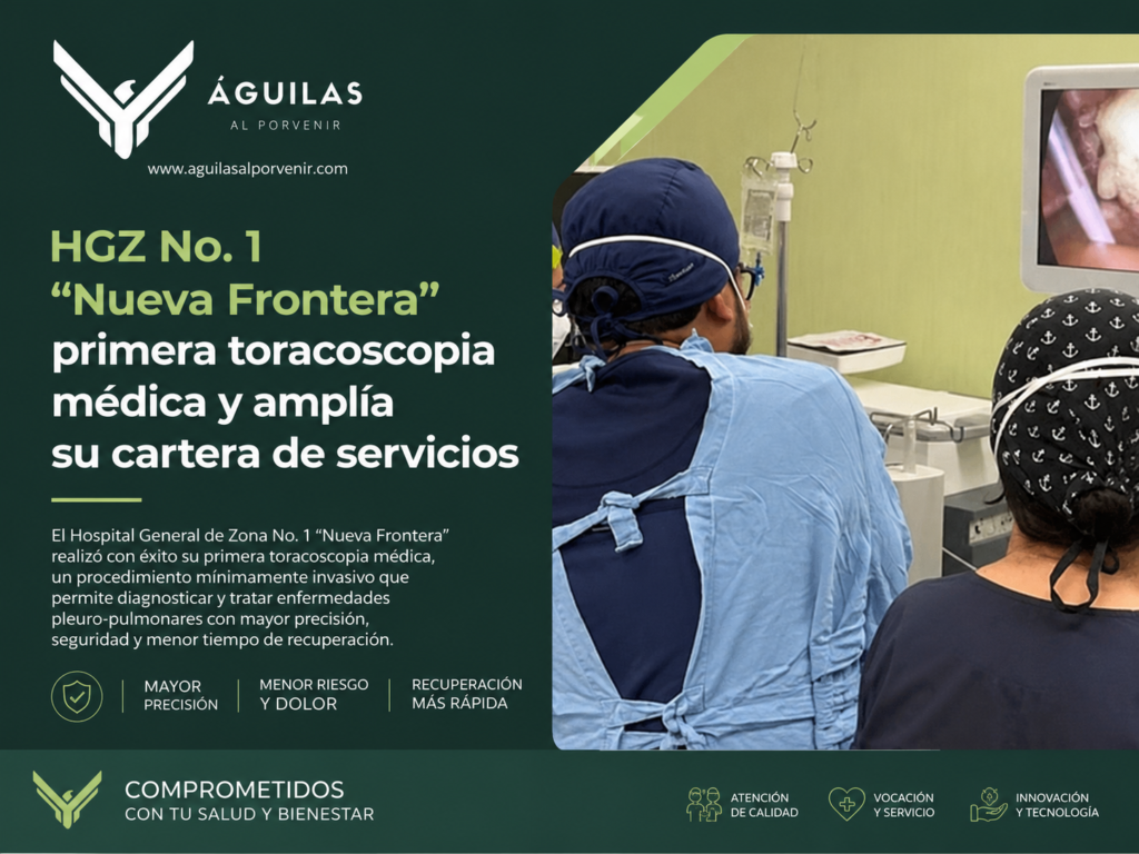 Realiza HGZ No. 1 “Nueva Frontera” primera toracoscopia médica y amplía su cartera de servicios