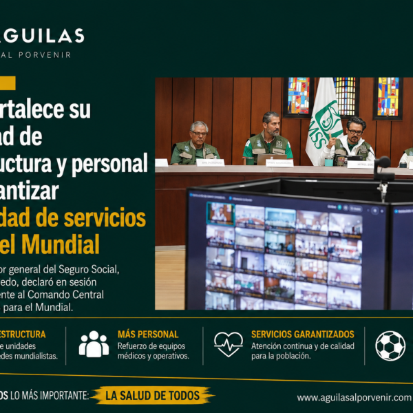 IMSS fortalece su capacidad de infraestructura y personal para garantizar continuidad de servicios durante el Mundial