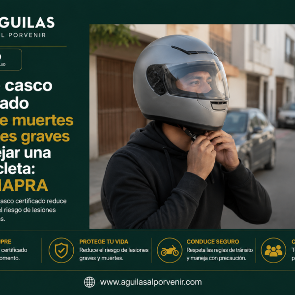 Uso de casco certificado previene muertes y lesiones graves al manejar una motocicleta: STCONAPRA