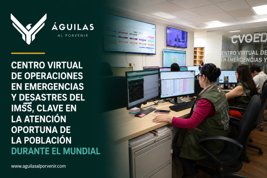 Centro Virtual de Operaciones en Emergencias y Desastres del IMSS, clave en la atención oportuna de la población durante el Mundial