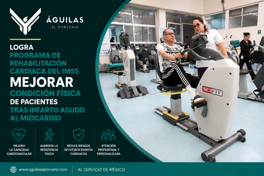 Logra Programa de Rehabilitación Cardiaca del IMSS mejorar condición física de pacientes tras infarto agudo al miocardio