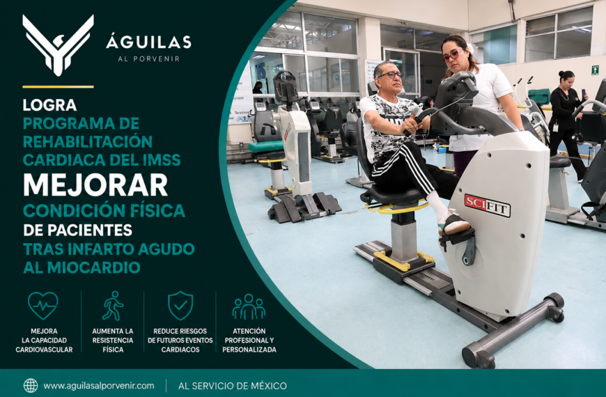 Logra Programa de Rehabilitación Cardiaca del IMSS mejorar condición física de pacientes tras infarto agudo al miocardio