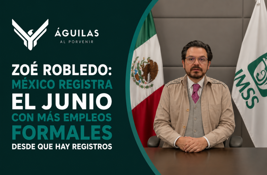 Zoé Robledo: México registra el junio con más empleos formales desde que hay registros