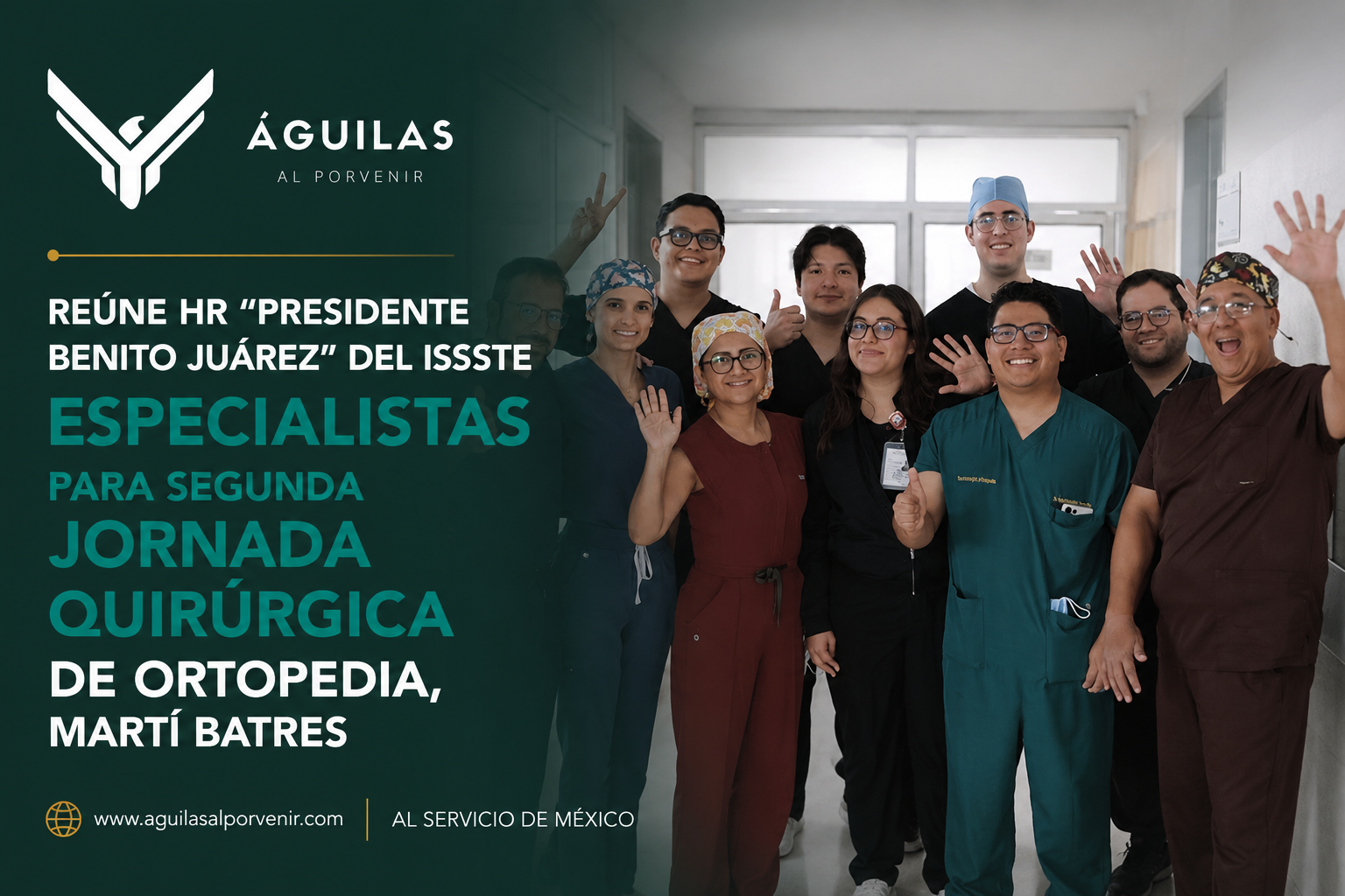Reúne HR “Presidente Benito Juaŕez” del ISSSTE especialistas para segunda Jornada Quirúrgica de Ortopedia, Martí Batres