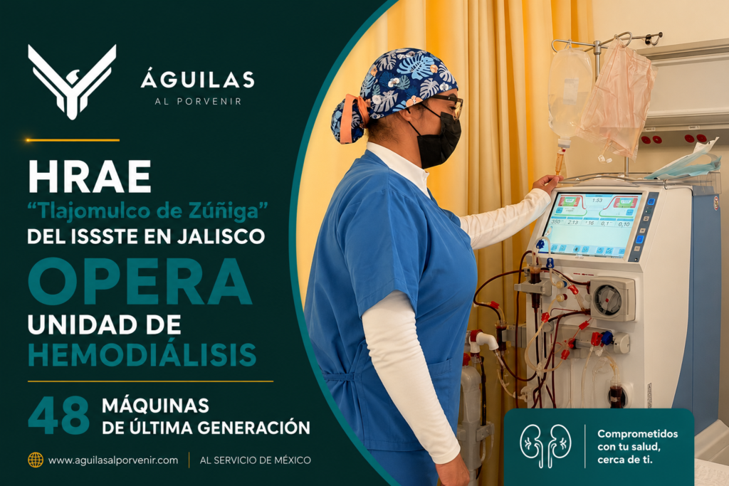 HRAE “Tlajomulco de Zúñiga” del ISSSTE en Jalisco opera unidad de hemodiálisis con 48 máquinas de última generación