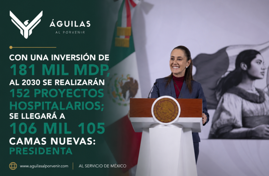 Con una inversión de 181 mil mdp, al 2030 se realizarán 152 proyectos hospitalarios; se llegará a 106 mil 105 camas nuevas: Presidenta
