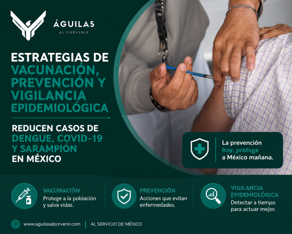 Estrategias de vacunación, prevención y vigilancia epidemiológica reducen casos de dengue, COVID-19 y sarampión en México