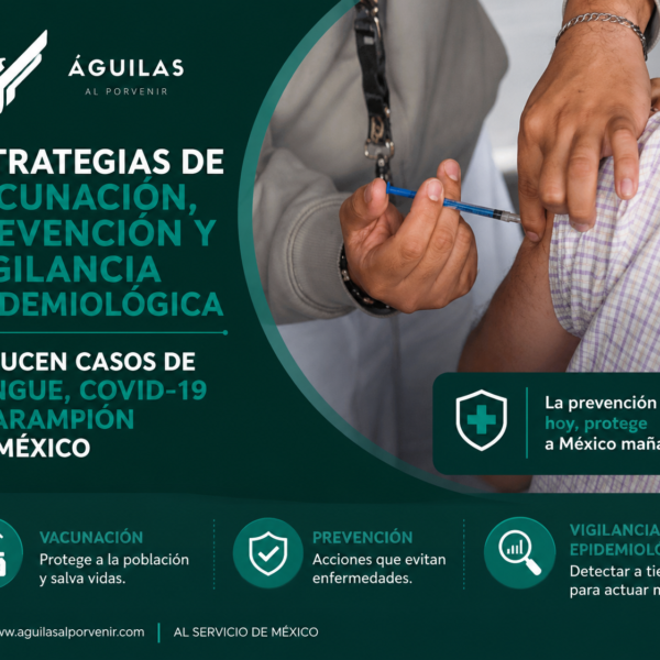 Estrategias de vacunación, prevención y vigilancia epidemiológica reducen casos de dengue, COVID-19 y sarampión en México