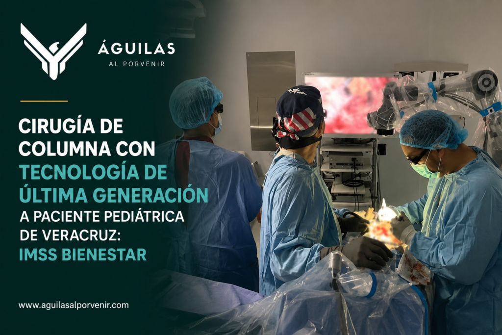 Cirugía de columna con tecnología de última generación a paciente pediátrica de Veracruz: IMSS Bienestar
