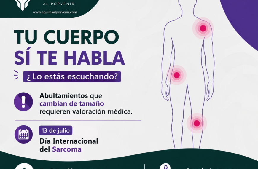 Abultamientos que cambian de tamaño requieren valoración médica; detección oportuna mejora el tratamiento del sarcoma