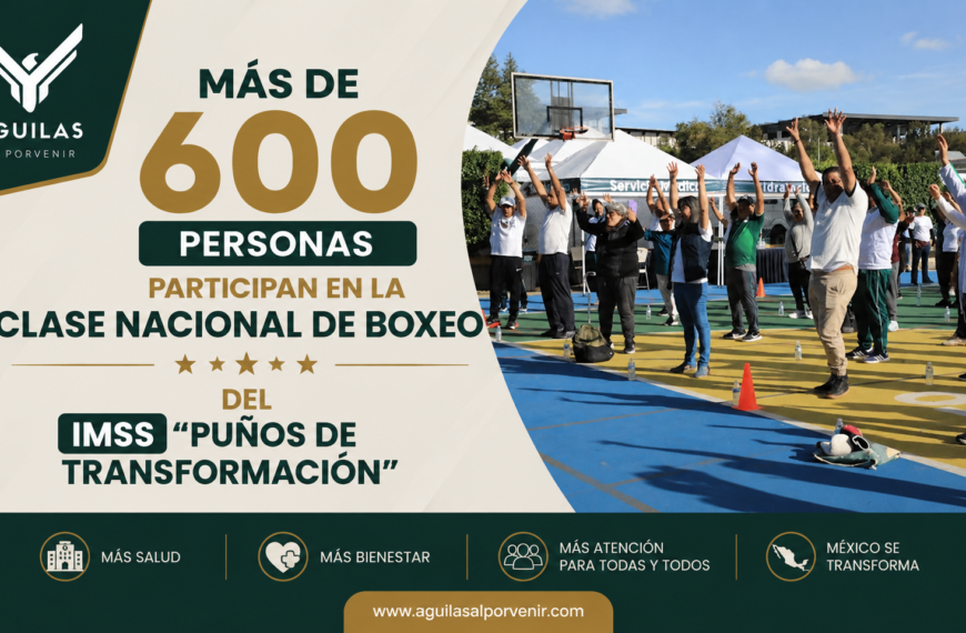 Más de 600 personas participan en la clase nacional de boxeo del IMSS “Puños de Transformación”