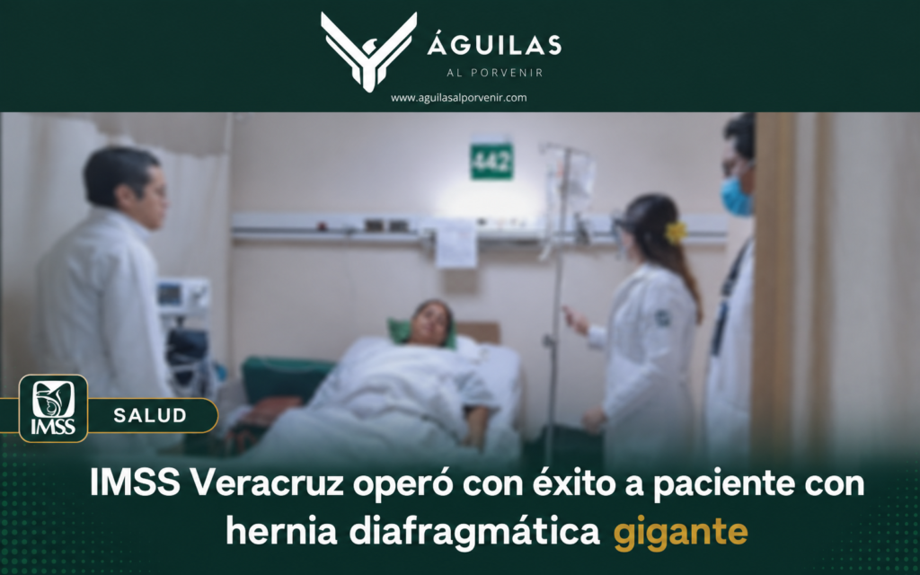 IMSS Veracruz operó con éxito a paciente con hernia diafragmática gigante