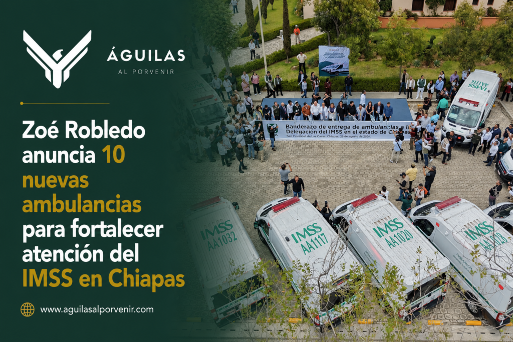 Zoé Robledo anuncia 10 nuevas ambulancias para fortalecer atención del IMSS en Chiapas