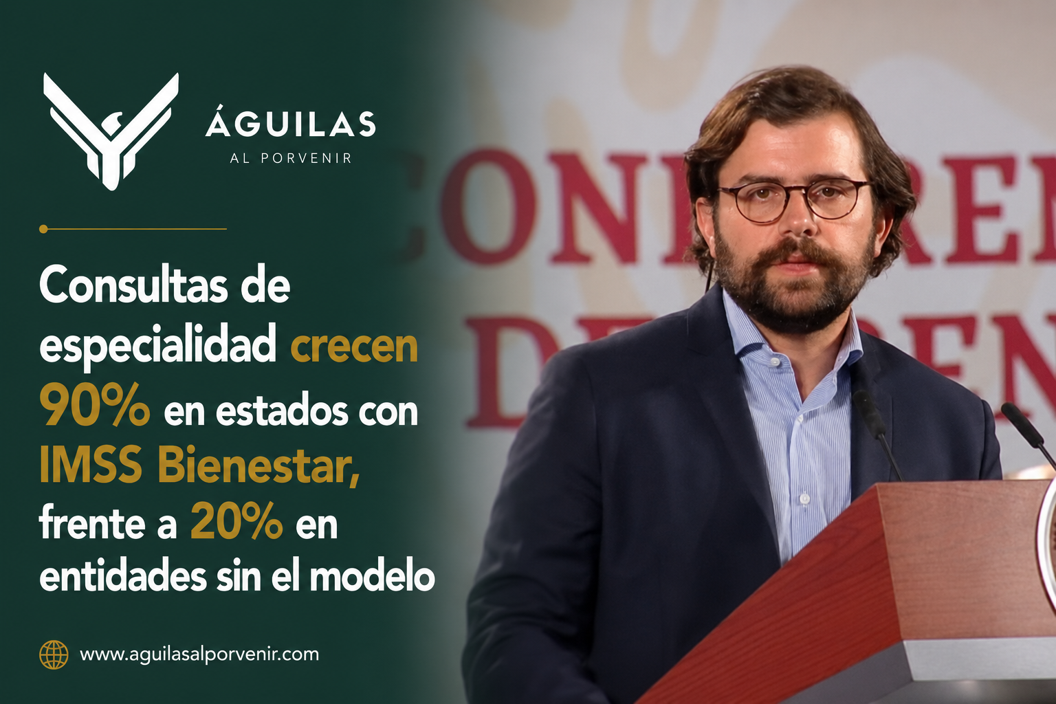Consultas de especialidad crecen 90% en estados con IMSS Bienestar, frente a 20% en entidades sin el modelo