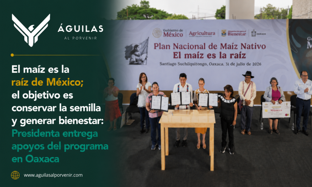 El maíz es la raíz de México; el objetivo es conservar la semilla y generar bienestar: Presidenta entrega apoyos del programa en Oaxaca