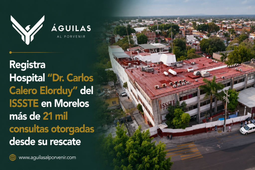 Registra Hospital “Dr. Carlos Calero Elorduy” del ISSSTE en Morelos más de 21 mil consultas otorgadas desde su rescate