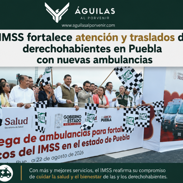 IMSS fortalece atención y traslados de derechohabientes en Puebla con nuevas ambulancias