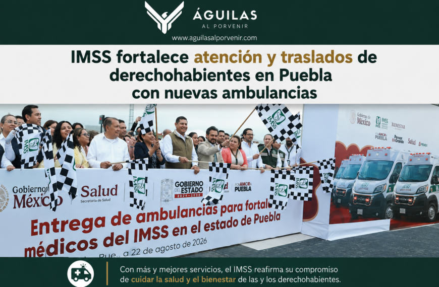 IMSS fortalece atención y traslados de derechohabientes en Puebla con nuevas ambulancias