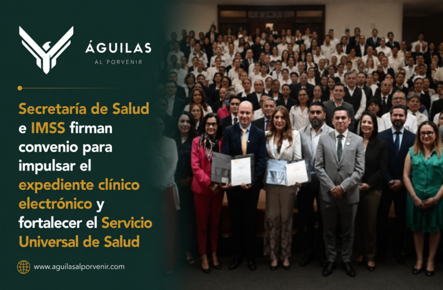Secretaría de Salud e IMSS firman convenio para impulsar el expediente clínico electrónico y fortalecer el Servicio Universal de Salud