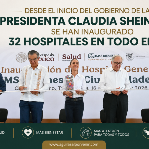 Desde el inicio del gobierno de la presidenta Claudia Sheinbaum se han inaugurado 32 hospitales en todo el país